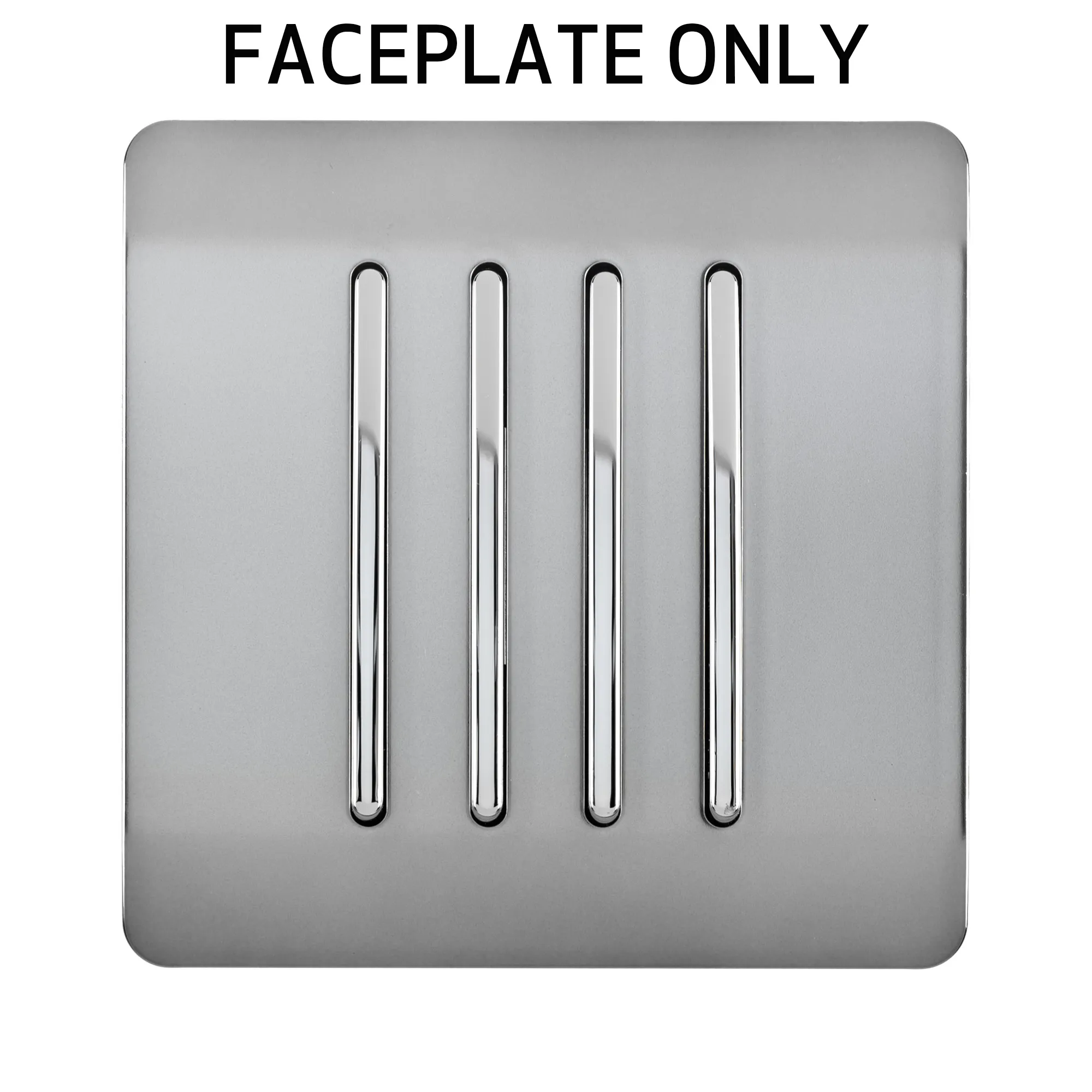 Brushed Steel Spare Plate Wiring Accessories Trendi Decorative Screwless